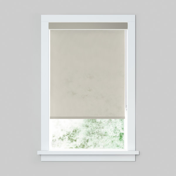 LEVOLOR Custom Cordloop Solar Screen Roller Shade, 5 in White Sand